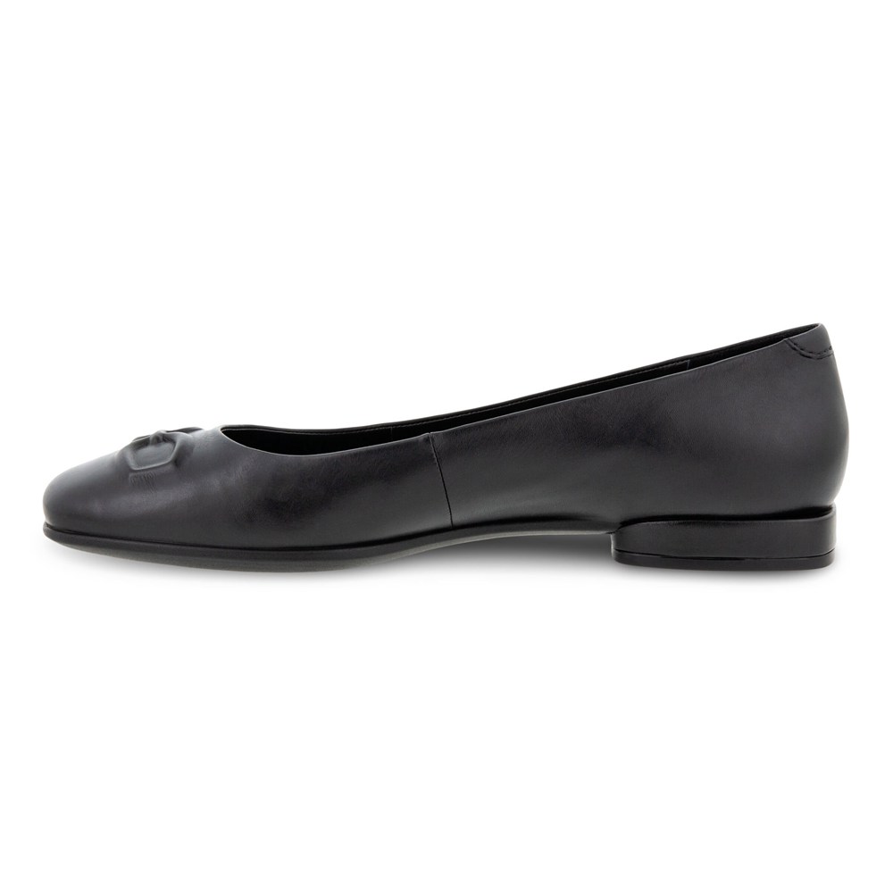 ECCO Womens Ballerinas Black - Anal Squareds - ANB-476231